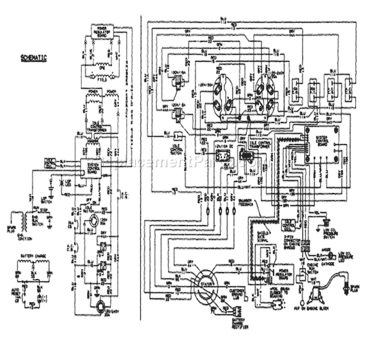 Page D Diagram and Parts List for 9441-4 3,500 XL Briggs and Stratton Generator